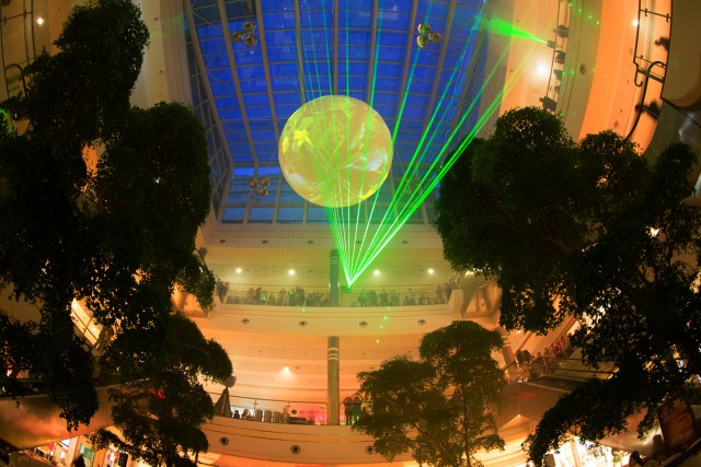 Videomapping na kouli